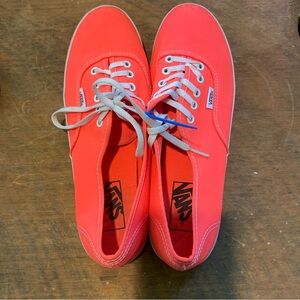 Vans Women's Neon Orange Canvas Sneakers